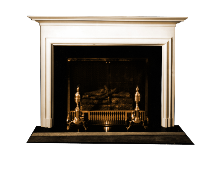 Fairbanks mantel painted with brick face